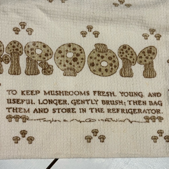 Taylor & Ng Other - Vintage Taylor & Ng Mushroom Storage Bag / Cottagecore Kitchen Cotton